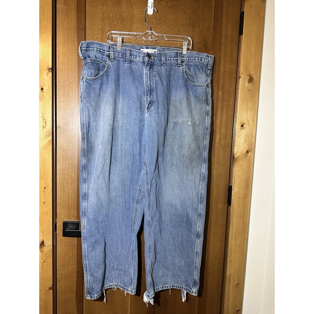 Vintage Carhartt B160 DST Jeans Mens 44x30 Relaxed Fit Workwear Distressed